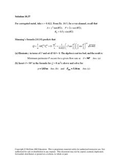 Fluid Mechanics 8 Chapter 10